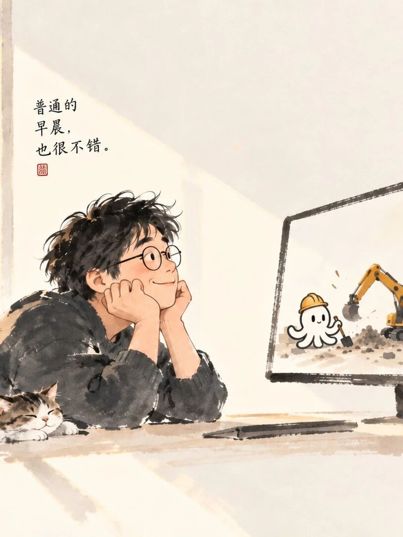 慢慢地，我不再睡前开着 AiPy 了，而是等早上起床、开始工作以后，再把它打开